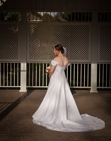 A Bride wears a wedding dress that fits her vision of her dream dress